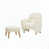 Tissu beige et blanc
