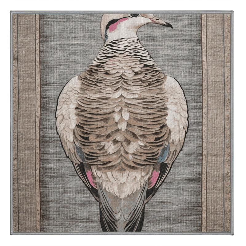  Tapis lavable Cape Turtle Dove Birds, Carré 8 pi
