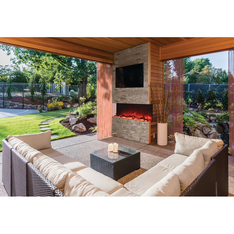 Amantii 60inch Tru View XL Deep Smart Electric Fireplace, wifi enabled, 3 sided glass, 3 speed motor, mobile app