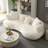 102.36 inch Mid Century Modern Sectional Curved Sofa Couch-1943477309