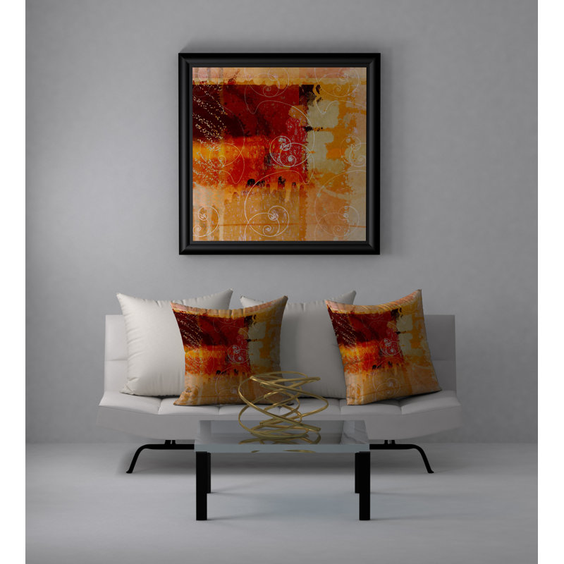 Abstract Throw Pillow, 20" H x 20" W