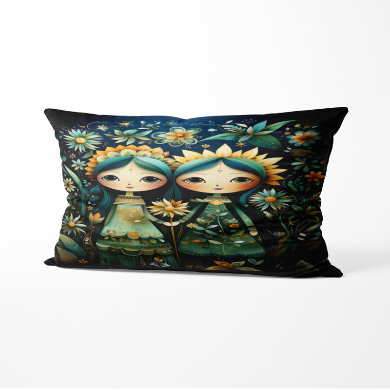 Coussin décoratif Rêves d'Oaxaca Mexicains - Coussin décoratif d'art mexicain, 12"H x 20"W