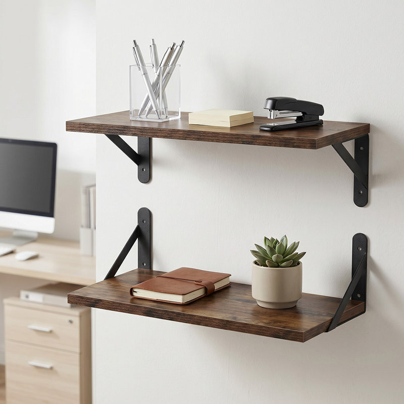 Chipboard,Metal Floating Shelf