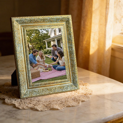 Cadre antique raffiné 3 pièces pour photos et photo de famille 5 po x 7 po