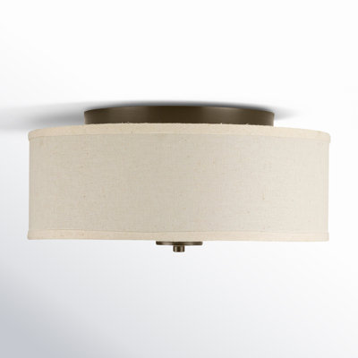 Chantey 2 Light Linen Flush Mount