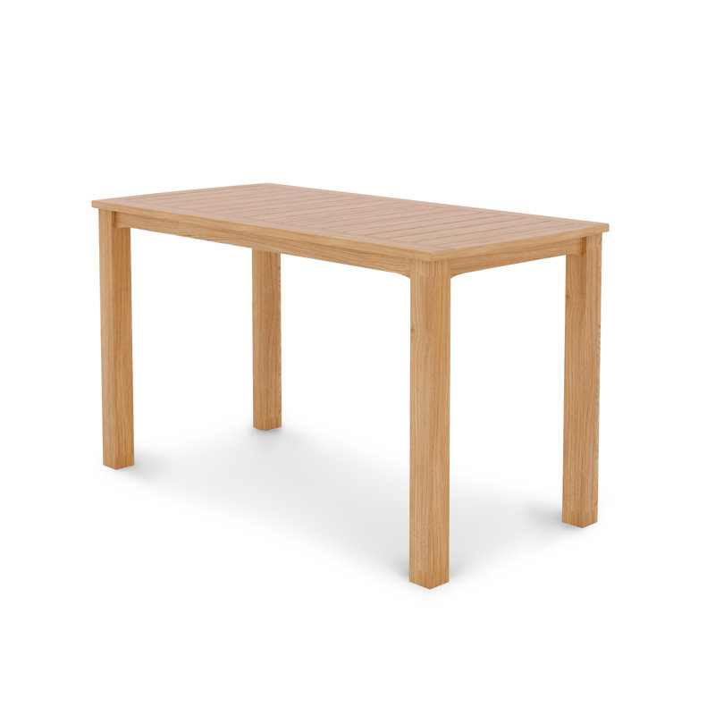 Pearl Counter Height Teak Outdoor Set In Black, White