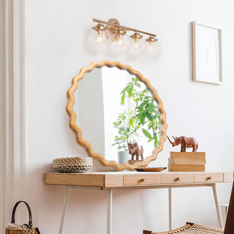 Miroir mural rond 27,5 pouces pour meuble-lavabo