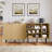 22 Pair Modern Fluted Shoe Cabinet with Adjustable Shelves-1066004344