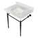 Edwardian Ceramic Rectangular Console Bathroom Sink with Overflow
