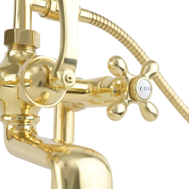 Robinet de baignoire à fixation sur comptoir British Téléphone (P0462) par Strom Living, Laiton ultra enduit