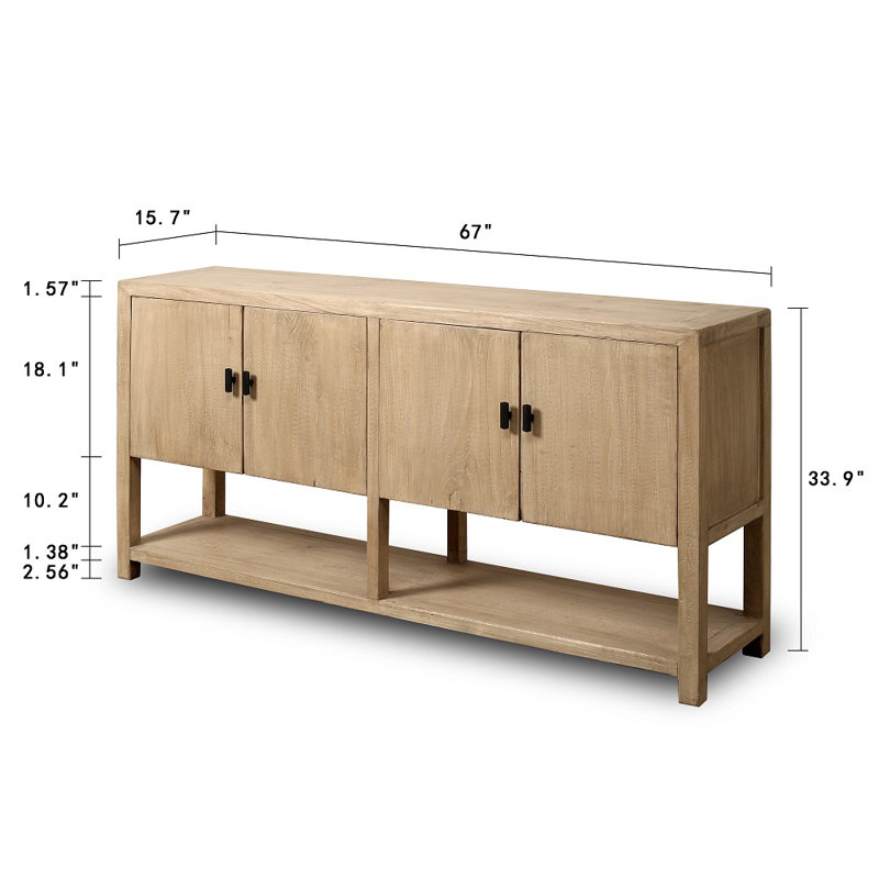 Sopaul 67'' W Solid Wood Sideboard