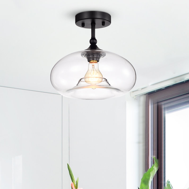 Keaon Glass Semi Flush Mount