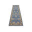 Tapis de couloir bleu marine / brun en laine noué à la main 2 pi 7 po x 12 pi 2 po Grigori