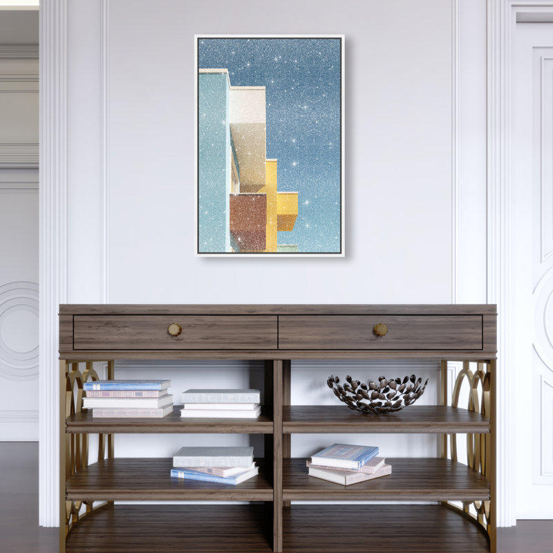 Orthogonal Sky View Print by Oliver Gal, 17"H x 25"W, White Floater Frame