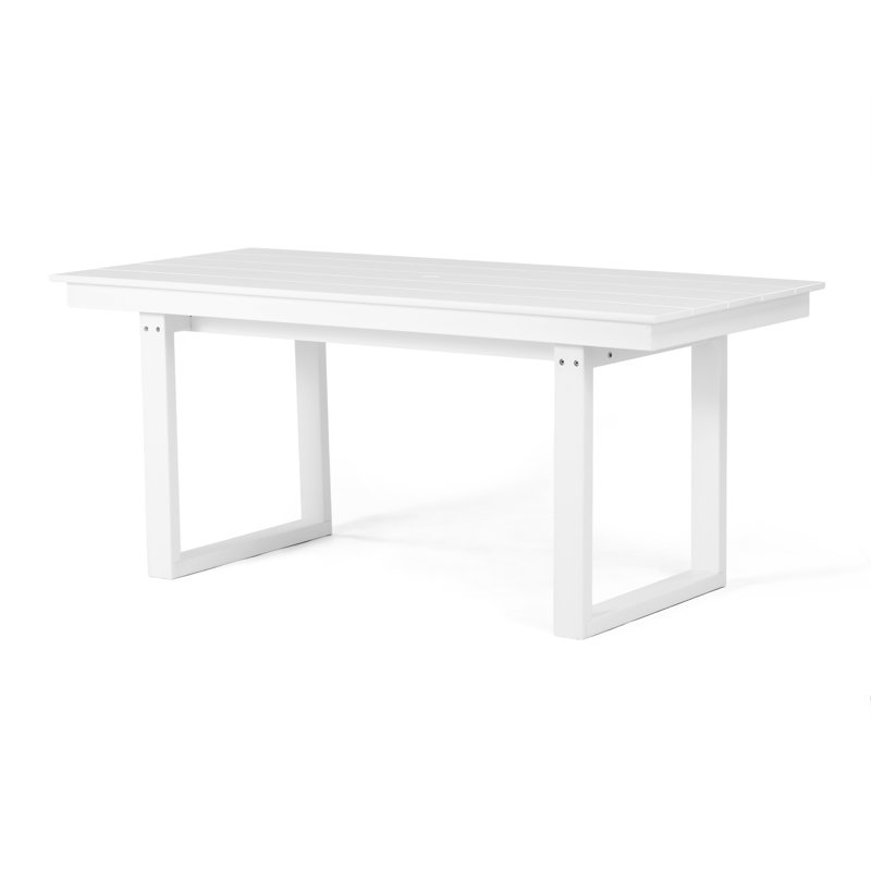 68" X 31" Rectangular Dining Table, White