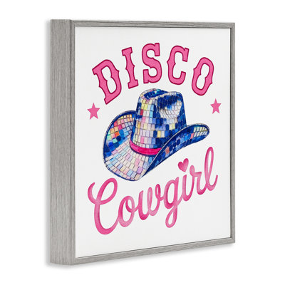 Vache disco avec chapeau, estampe numérique, design par Amanda Greenwood