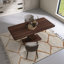 Console extensible moderne en bois MDF multifonctionnel, noyer