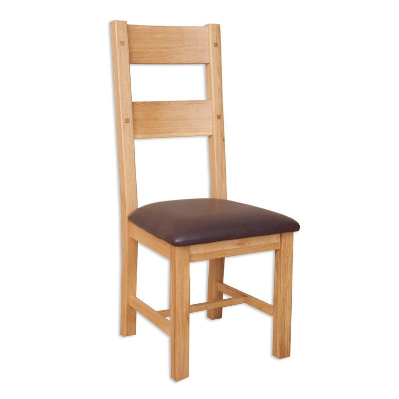 Melbourne 49cm H Polyester Blend Upholstered Ladder Back Side Chair, Natural