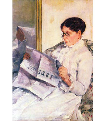 " When Reading Of Figaro " by Mary Cassatt