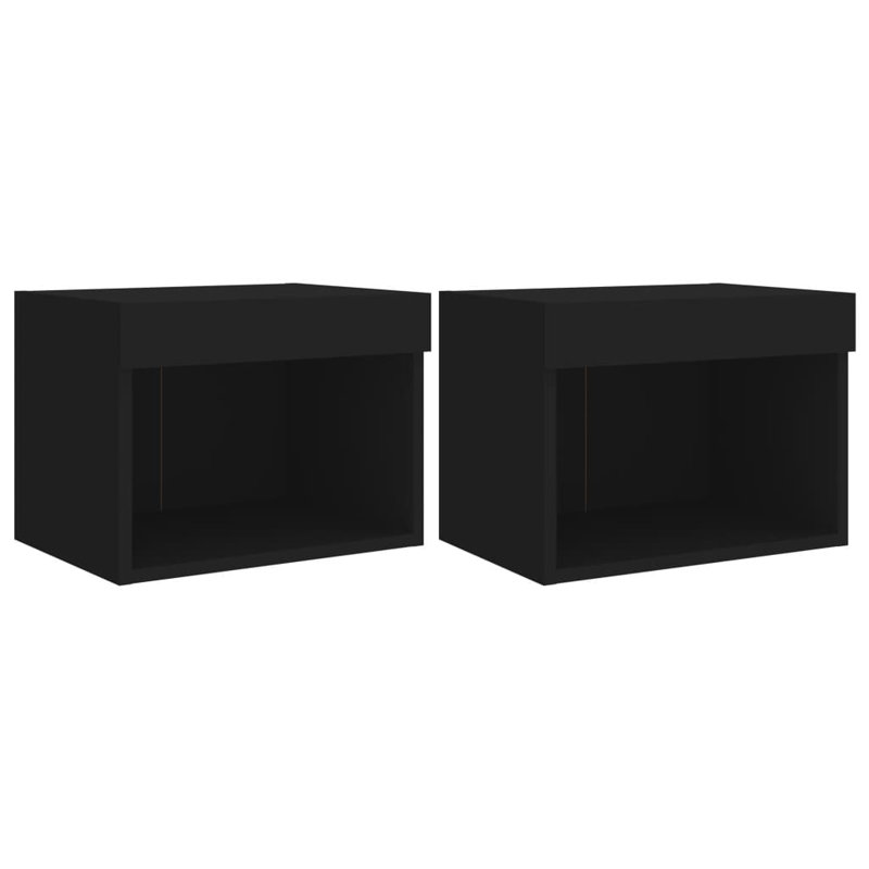 Baro Unfinished TV Stand with Fireplace Included, Black