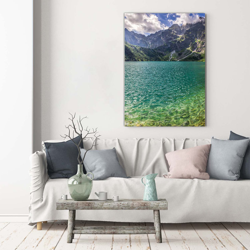 Lake In The Mountains - Wrapped Canvas Print