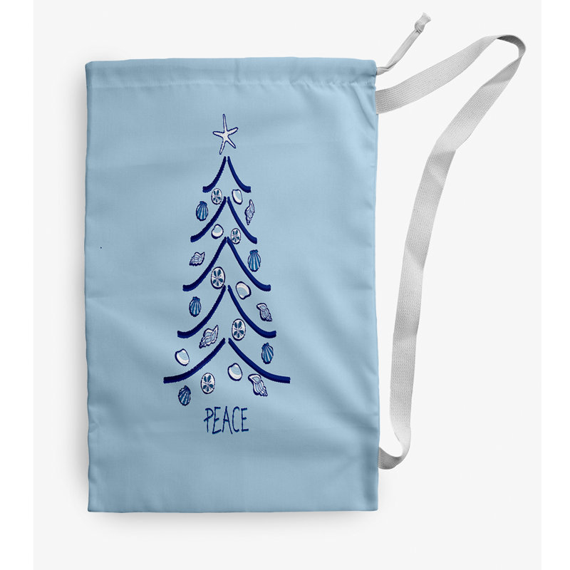 Fabric Laundry Bag with Handles, Medium (36" H x 28" W), Blue