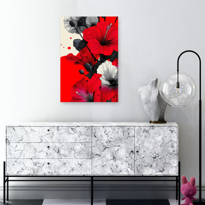 Bold Hibiscus Blooms Abstract Bold Elegant Hibiscus Flower Nature Wall Art