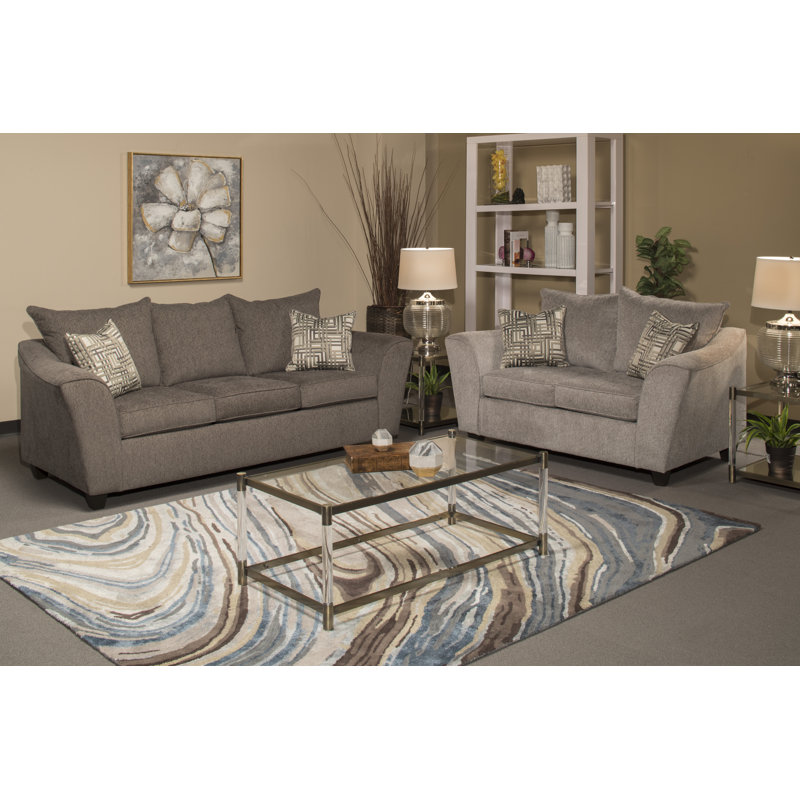 Causeuse 1075 SHeldon Greystone, Polyester pierre grise Sheldon