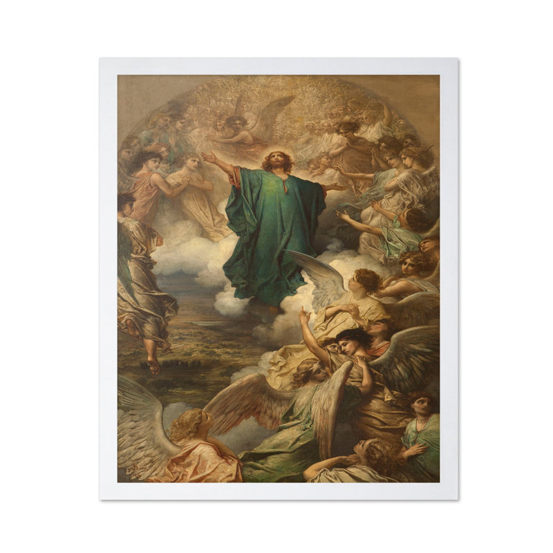 The Ascension, Poster, 18"H x 24"W, White Framed