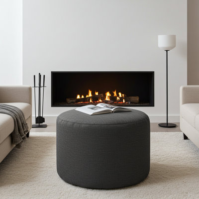 rucomfy Beanbags Textured Barley Pouffe Bean Bag. Large Foot Rest or Extra Seating. Home Living or Bed Room Footrest. W55cm x H38cm