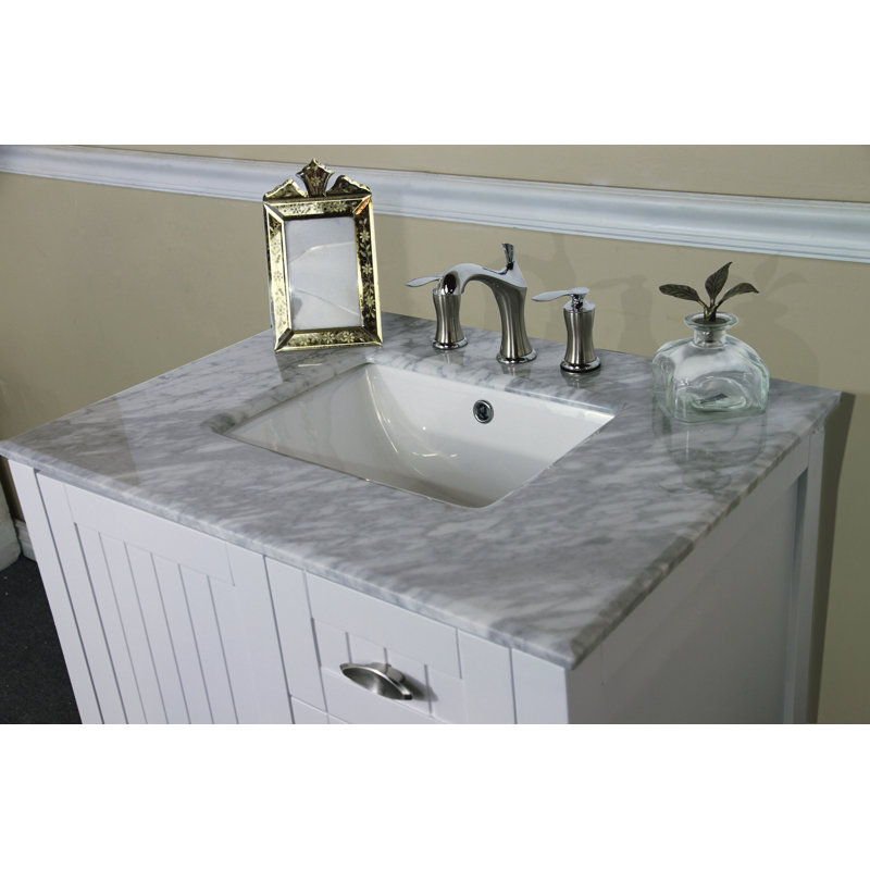 Base de meuble-lavabo simple 29 po seulement, Blanc