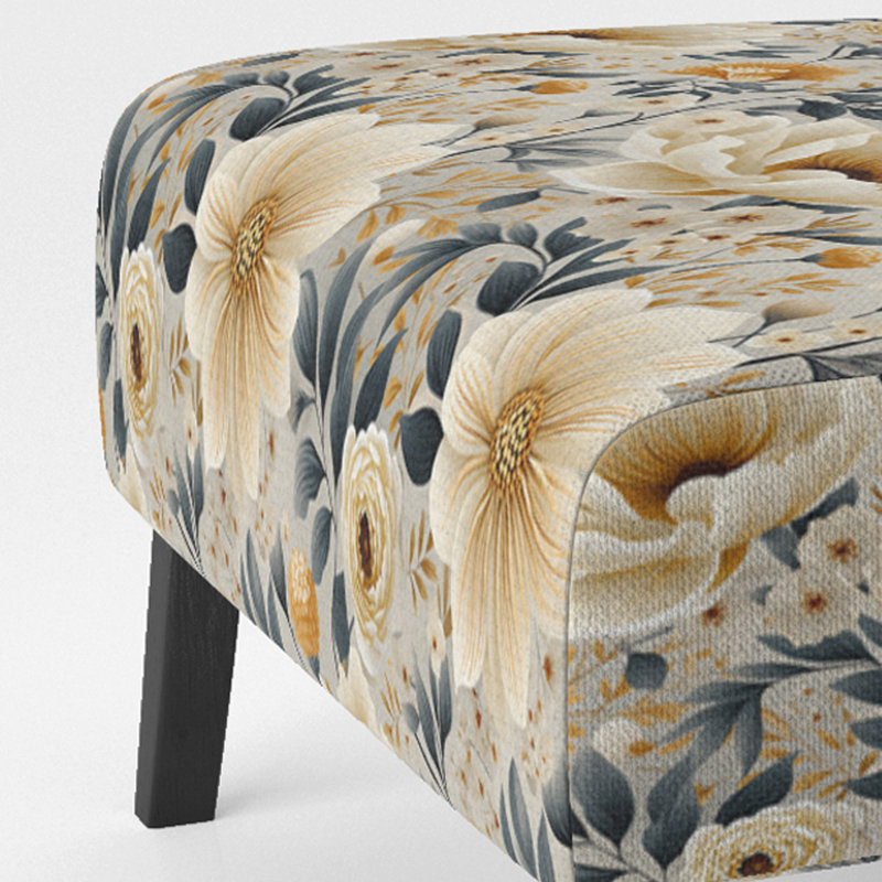 Fauteuil de chambre Neutrals Beige Flowers Boho