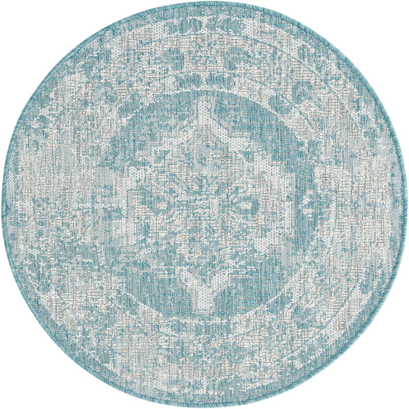 Oriental Indoor / Outdoor Rug, Round 7'10"