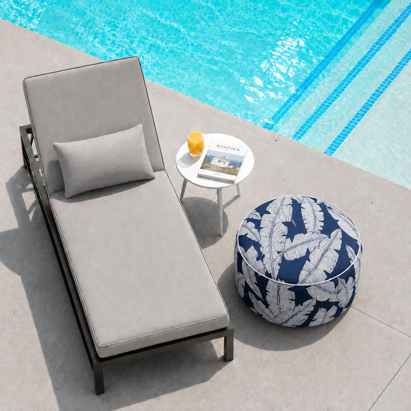 Repose-pieds gonflable d'extérieur résistant à la décoloration avec repose-pieds pour la terrasse, le jardin, le camping et l'intérieur