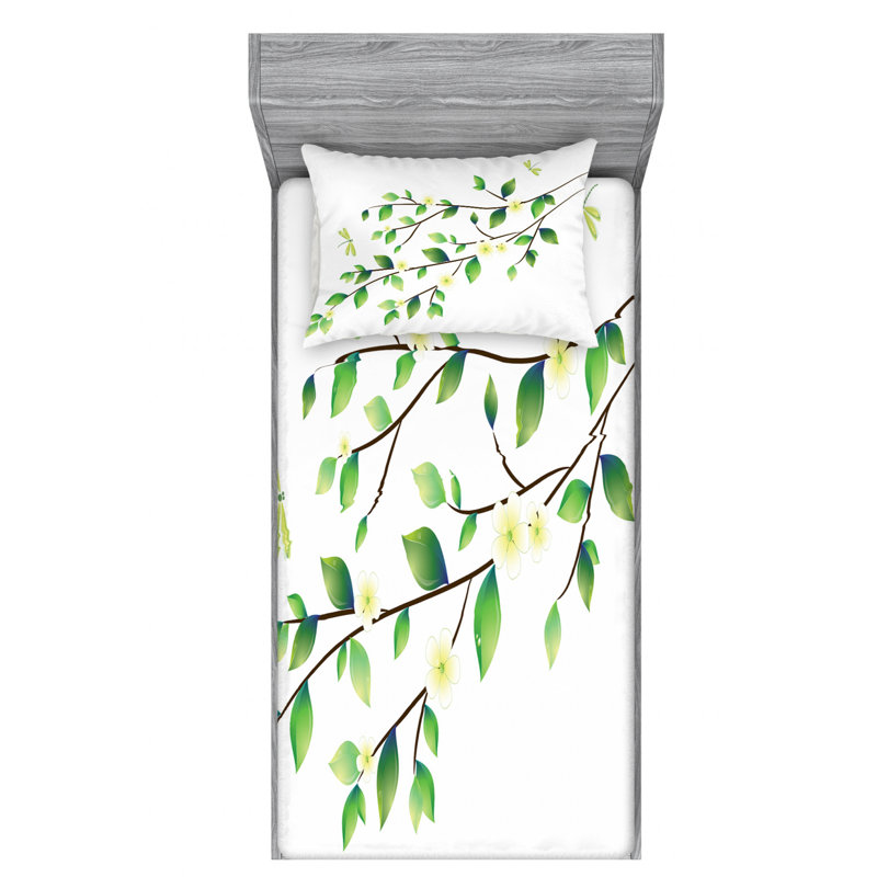 Microfiber Sheet Set, Twin Sheet Set with Fitted Sheet