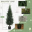 120cm Faux Cypress Plant in Plastic / Acrylic Pot