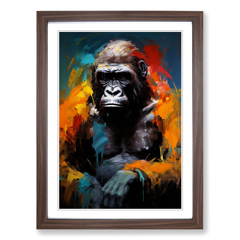 Gorilla Gestural - Framed Print