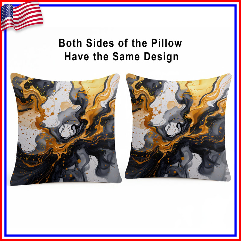 Abstract Throw Pillow, Art Double Sided Pillows, 14 x 14 inches