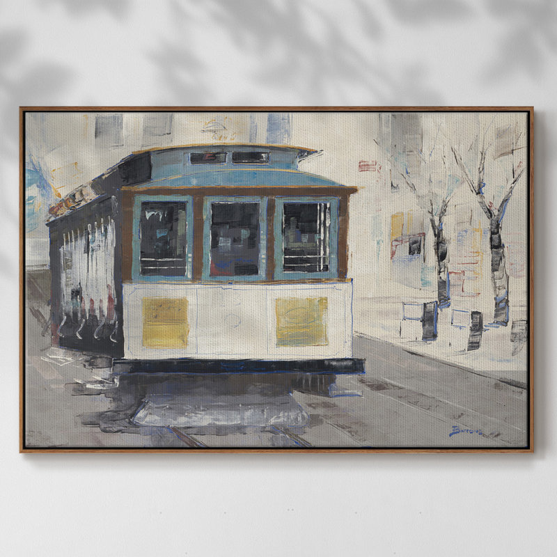 " Cable Town ", Walnut Framed, 17" H x 25" W x 2" D