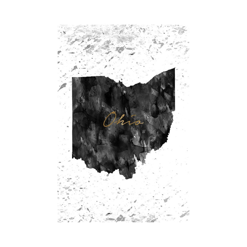 Ohio by WallDecorAddict - Wrapped Canvas Painting, 30.48cm H x 20.32cm W x 1.91cm D