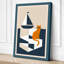 Cat and Sailboat Mid-Century - Wrapped Canvas-252015400-252015414