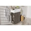 Meuble-lavabo de 21,6 po avec lavabo en céramique, armoire à grain de bois moderne à porte droite avec rangement ouvert et fermé
