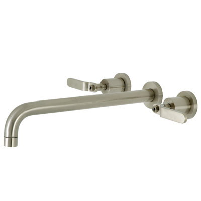 Kingston Brass Whitaker Two-Handle 3-Hole Wall Mount Roman Tub Faucet