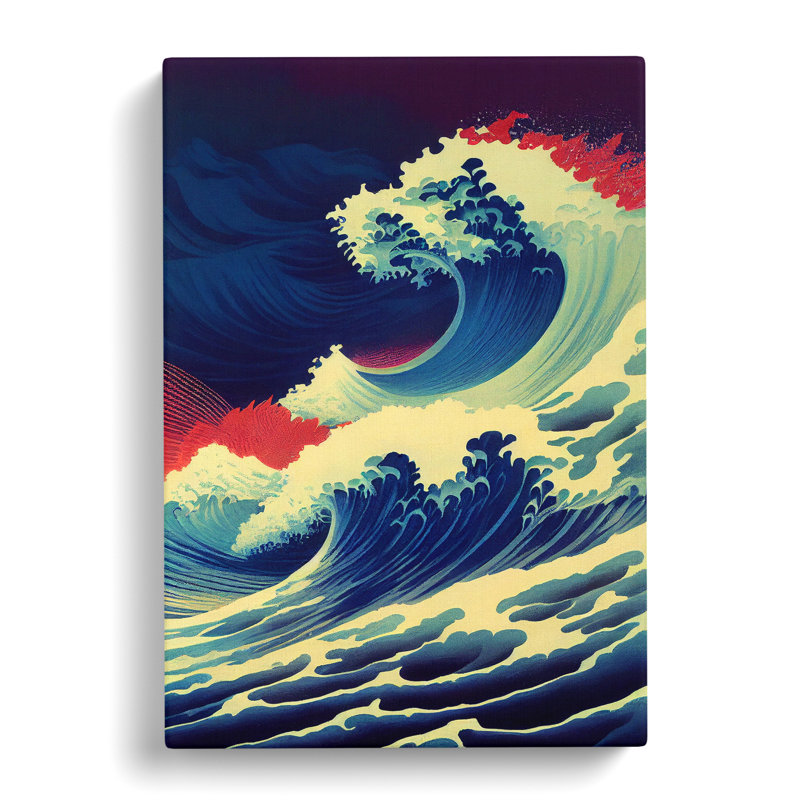 Immense Japanese Wave - Wrapped Canvas, 76cm H x 50cm W x 3cm D