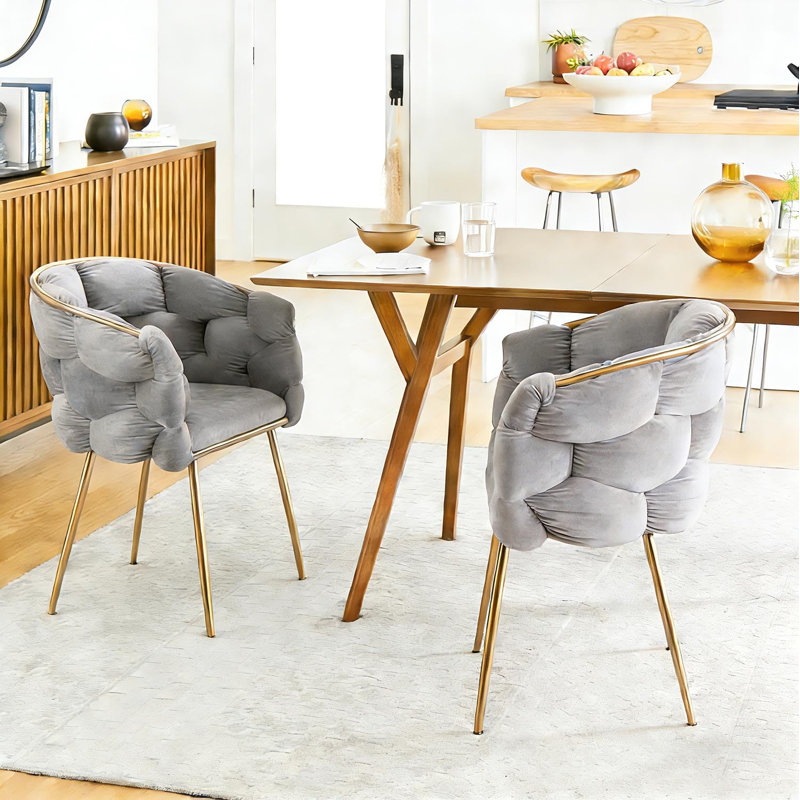 Ensemble de 2 chaises d'appoint Modern, Gris