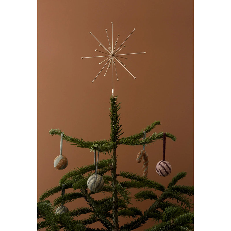 Christmas 9.45'' Metal Christmas Tree Topper, Brass