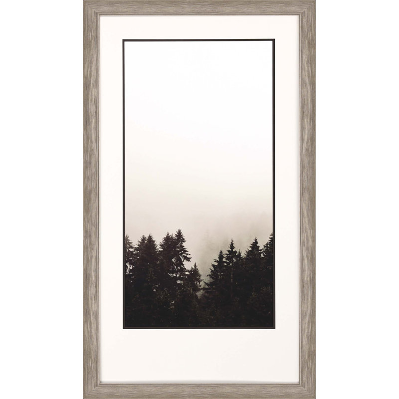 Misty Peak Silver Framed Print Wall Art