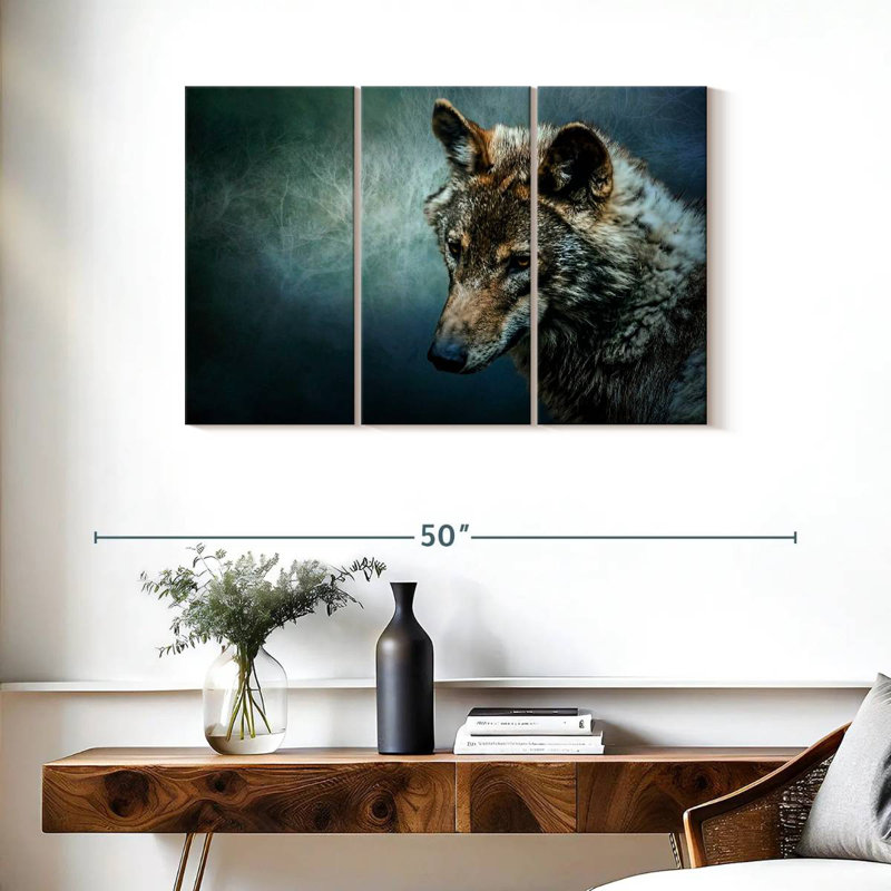 Loup solitaire, H 24 po x l 38 po