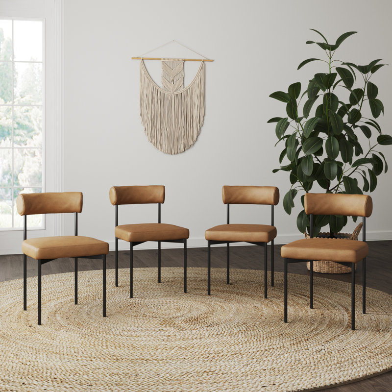 Dahlia Stool, Brun / similicuir, 4, Petit tabouret (siège d'une hauteur de 19 po)