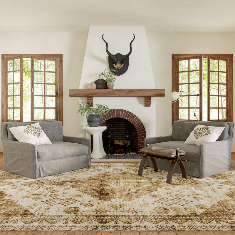  Jessamine Geometric Machine Washable Area Rug, Rectangle 8' x 10'